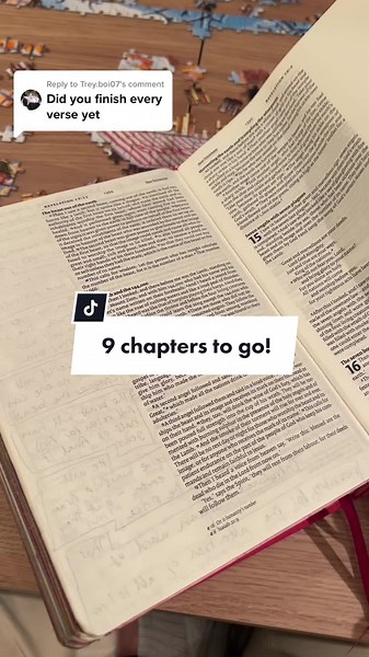 Replying to @Trey.boi07 9 chapters to go! #revelation #messybiblepureheart #bible #christian #notetaking #biblestudynotes #pastor