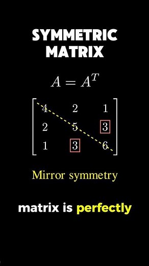 symmetric matrices #maths #dataanlysis #machinelearning #mathematics #datascience