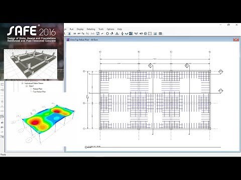 CSI SAFE - 10 Analysis , Design and detailing of Slab (Part 1/2)