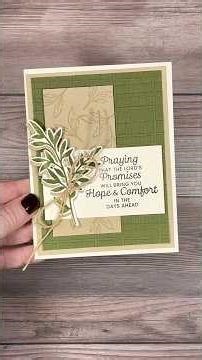 Calm and Comfort | GREENERY LANE and PRAYERS & PROMISES | Handmade Card #stampinup #cardidea