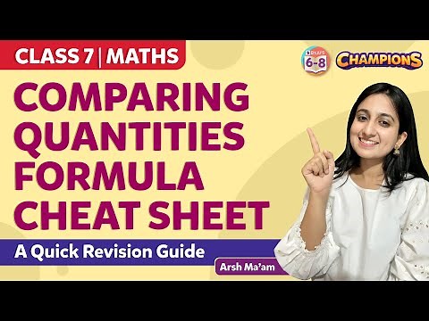 Comparing Quantities Class 7 Maths Formula Cheat Sheet (Chapter 8) - A Quick Revision Guide | BYJU'S