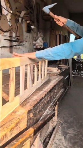 Building a Wooden Ladder 🪜 Satisfying Woodworking Process!