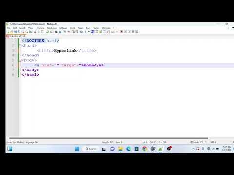 Internal Hyperlink in HTML| Using Notepad++ to Create Links