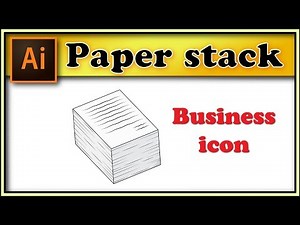 📝📄📑Paper stack, pile of documents - Adobe Illustrator tutorial