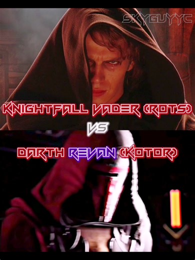 Knightfall Vader vs Darth Revan in 4K!🔥🔥 Enjoy this Versus Edit!💙🤗 #starwars #anakinskywalker #edit #fyp #viral