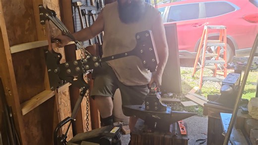 Got my treadle hammer built. | Oso Metal works