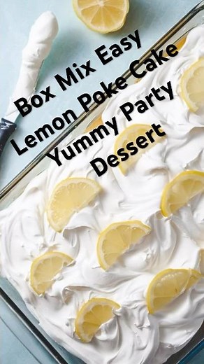 Easy Box Cake Mix Lemon Poke Cake – with Lemon Curd Filling