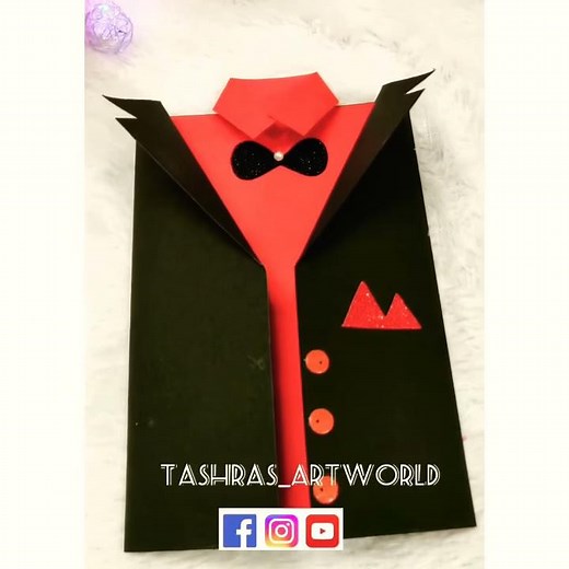 Exquisite Birthday Card| Tuxedo Greeting Card| Birthday Gift | Scrapbook Ideas| Suit Birthday Card