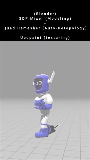 Fast Blender Modeling (SDFMixer (Modeling) + Quad Remesher (Auto-Retopology) + Ucupaint (texturing))