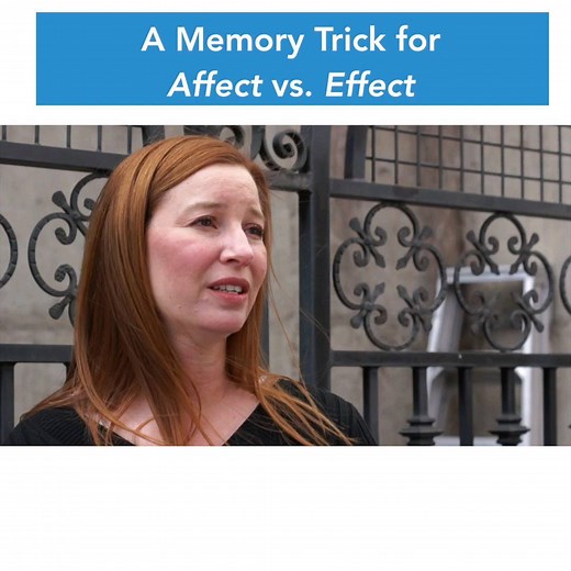 Grammar Girl shares her trick for remembering the difference between"affect" and "effect." . . . . #grammargirl #affecteffect #grammartips #teachinggrammar #writingtips | Grammar Revolution