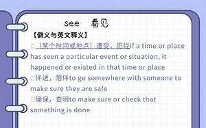 考研英语熟词僻义114：see