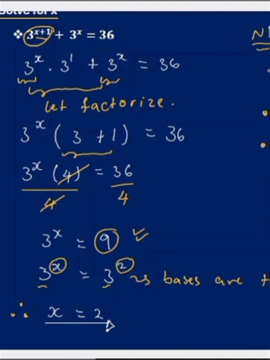 Algebra Basics: Solve for X with Exponent Laws