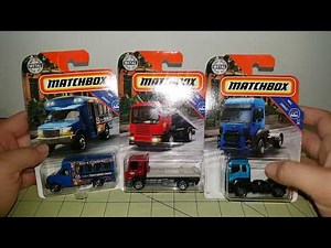 GMC School Bus + MBX Flatbed King + '13 Ford Cargo | MATCHBOX