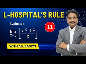 L HOSPITAL'S RULE LECTURE 9 SOLVED PROBLEM 11 | DIFFERENTIAL CALCULUS ‪@TIKLESACADEMY‬