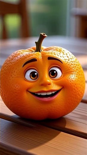 Watch this orange happy #funnyfruits #cartoonfruits #fruityfun