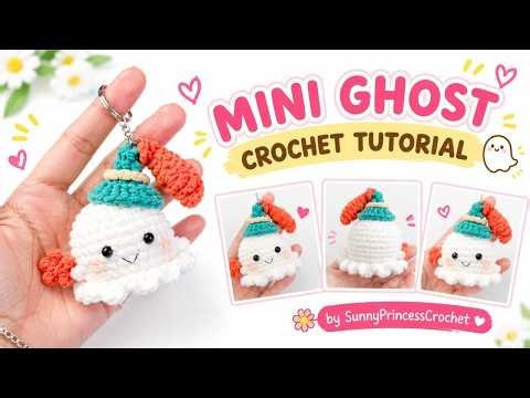 👻🎃 How to Crochet Cute Pocket Ghosts | Easy and Fast Halloween Amigurumi Tutorial/ Beginner-friendly