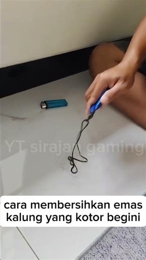 HOW TO CLEAN A DIRTY GOLD NECKLACE LIKE THIS #shorts