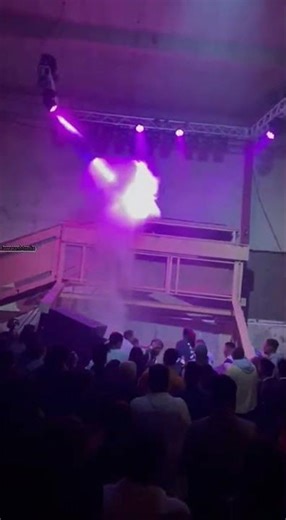 VIP Dance Platform Collapses at Packed Rave, Equipment and Dancers Crash Down 🎧⚠️