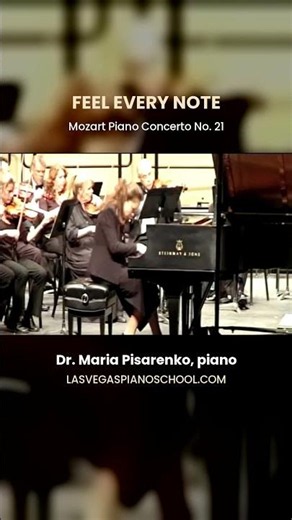 Feel Every Note | Mozart Piano Concerto No. 21, Live | Dr. Maria Pisarenko, Las Vegas Piano School