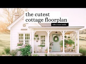 Tour Inside the Cutest 2-Bedroom Cottage Tiny House Farmhouse Floorplan!
