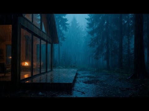 🌲 Rain for Sleeping Cabin Forest | Rain Sounds for Insomnia