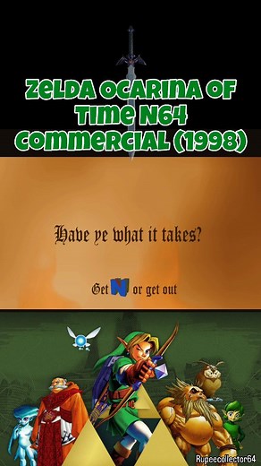 Zelda Ocarina of Time Commercial from 1998 ⚔️ | RupeeCollector64