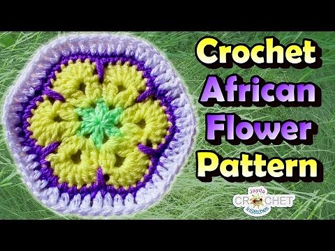African Flower Hexagon Crochet Pattern & Tutorial
