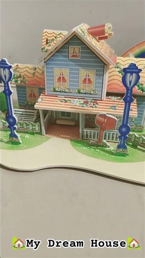 Finished! 🤩 So proud of this 3D puzzle house and tower. It was such a fun build!