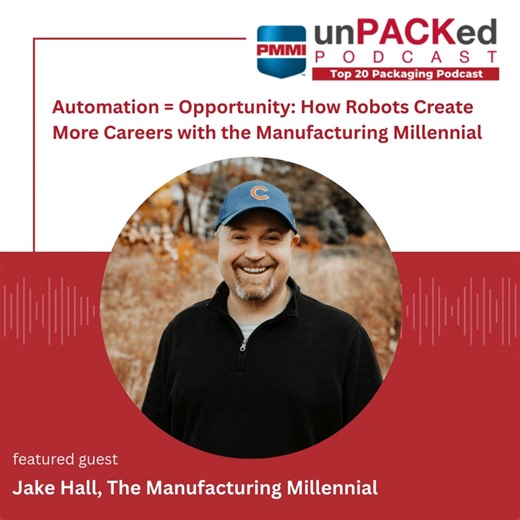 🤖 Robots in manufacturing aren’t replacing people — they’re saving jobs and creating new opportunities. Jake Hall, known as the Manufacturing Millennial, joined us on unPACKed to explain how the future of manufacturing isn’t man or machine, it’s both. Listen Now: https://apple.co/4mt8C0e | PACK EXPO