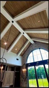 ELEVATE your SPACE with high end Ceiling Beam installation hacks #gotitcoach #ceilingdesign