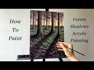 How to PAINT Forest Shadows | ACRYLIC PAINTING for Beginners