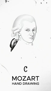 Mozart Hand Drawing #mozart #classicalmusic #classical #classicalmusicdaily | Classical Music Daily