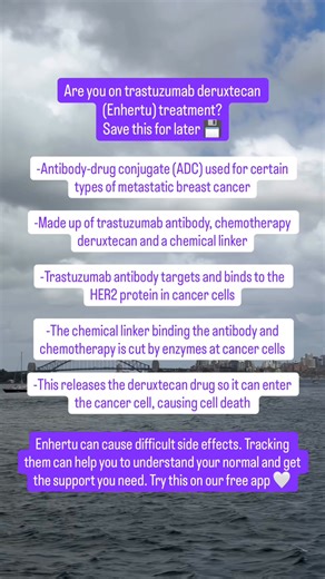 Are you on trastuzumab deruxtecan (Enhertu) treatment?路‍♀️ Enhertu...