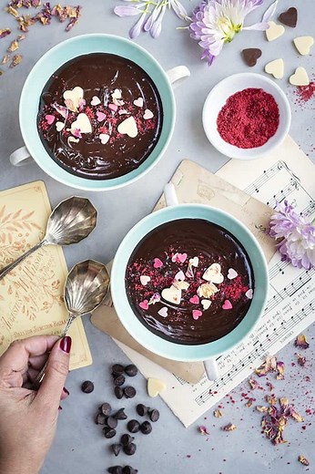Easy Chocolate Soup - Perfect for Valentine's Day - Supergolden Bakes