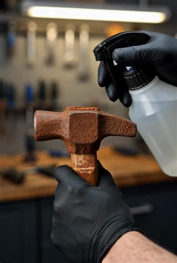 rust remove in hammer #rustcleaningspray #asmr #foryoupage