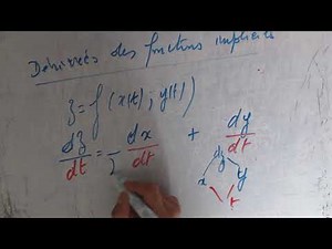 Analyse - Formule de dérivée de fonction implicite
