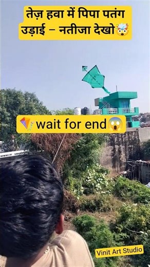 Testing My Pipa Kite🪁 #kiteflying #shorts ‪@VinitArtStudio1k‬