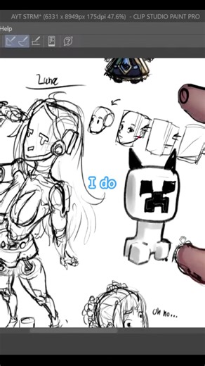 How I draw long hair #art #drawing #sketch