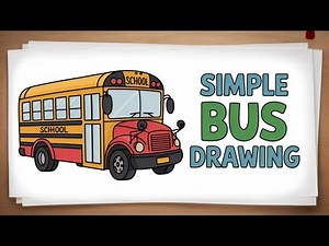 How to Draw a School Bus Easy for Kids | Step by Step Drawing Tutorial