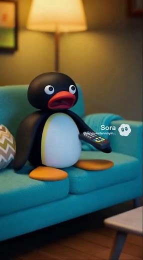 Pingu gets scared by babies (SORA AI)