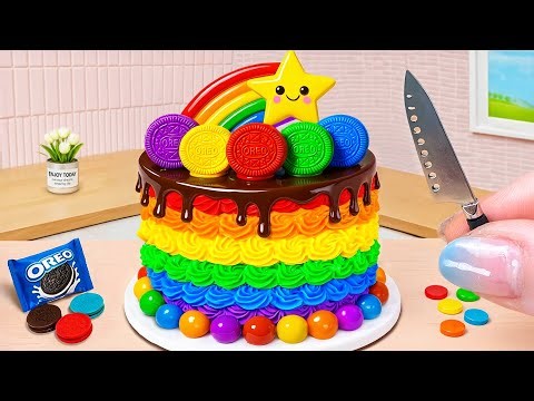 So Yummy Rainbow Buttercream Cake 🌈 1000+ Mini Rainbow Chocolate Cake Recipes 💗Mini Wonderful