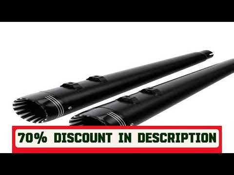 #Motorcycle 4" Megaphone Tappered Slip On Dual Exhaust For Harley Road King Glide 1995-2016