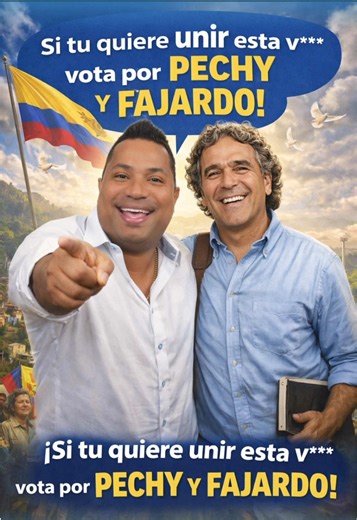@Sergio Fajardo @PechyPlayers Oficial Si quieres cambiar esta V*** Vota por Pechy y Fajardo. #pechyplayers #fajardopresidente #elecciones2026 #colombia🇨🇴