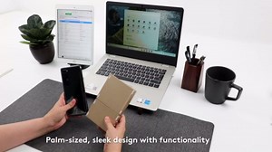 Samsers Multi-Device Foldable Bluetooth Keyboard with Touchpad, Rechargeable Dual-Mode(2.4G+BTx2) Wireless Keyboard with Holder, Portable Folding Keyboards for Android Windows iOS Mac OS - Black