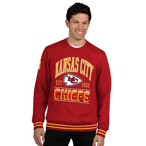 Officially Licensed NFL Men's Crew-Neck Fleece Pullover by Glll - Chiefs | HSN