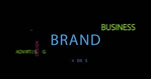 Brand kinetic text abstract concept loop animated. Marketing business logo and advertising word word typography seamless looping 3d animation.