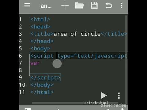 Calculate Area of Circle in JavaScript | Area of Circle in JavaScript anWriter App Android Mobile