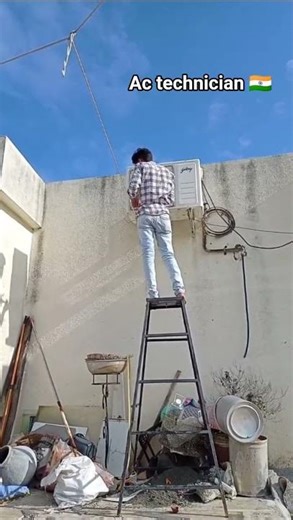 ac technician 👷#ac #action #electrical #airconditioner