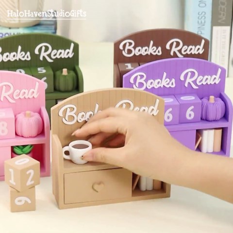 3d-printed Books Tracker, Books Read This Year, Bookshelf Decor - Etsy