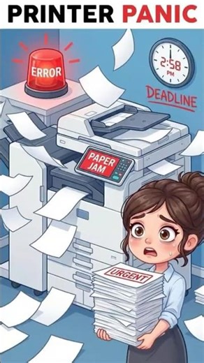 Printer Panic Before the Deadline #officelife #printer #shorts